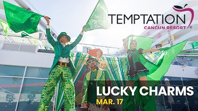 swingers parties temptation cancun resort lucky charms mexico st. patrick's day celebration