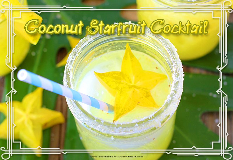 top beach drinks coconut starfruit cocktail libations to enjoy