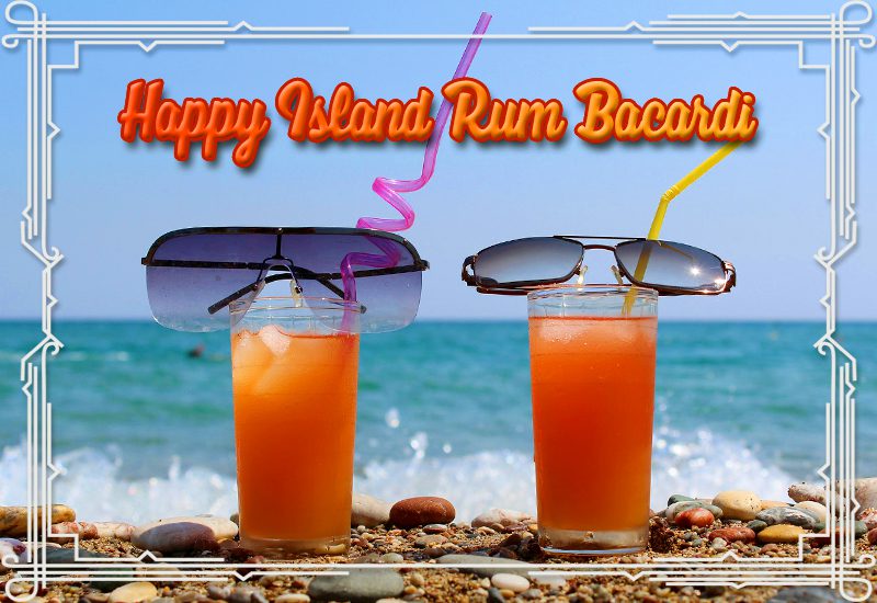 happy island rum bacardi exotic escape beverage