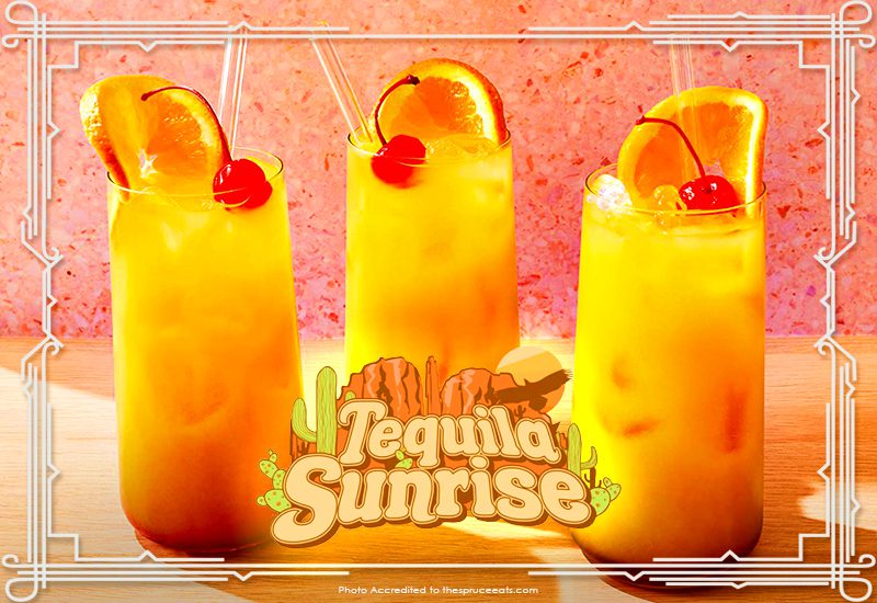 tequila sunrise vacation cocktail ideas