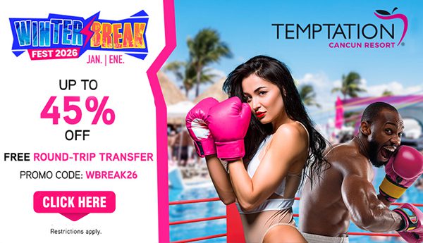 temptation cancun resort winter break mexico adults-only hotel deals