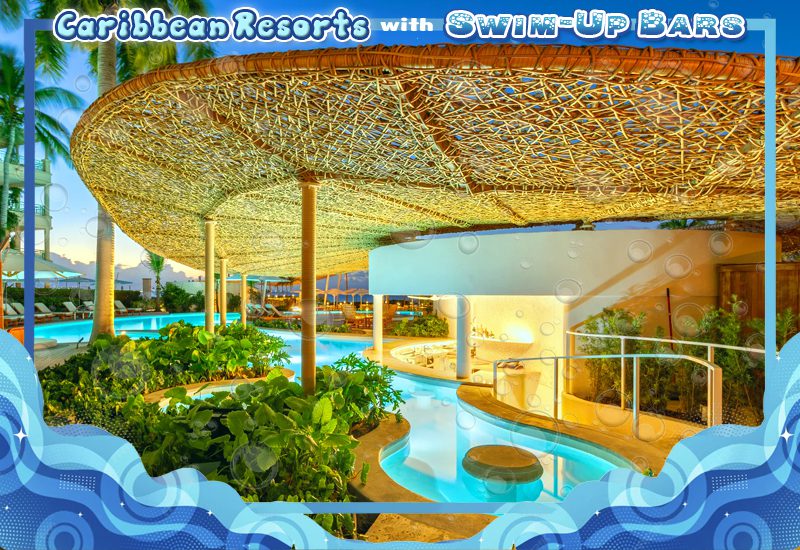 top-notch caribbean resorts with swim-up bars the palms turks and caicos