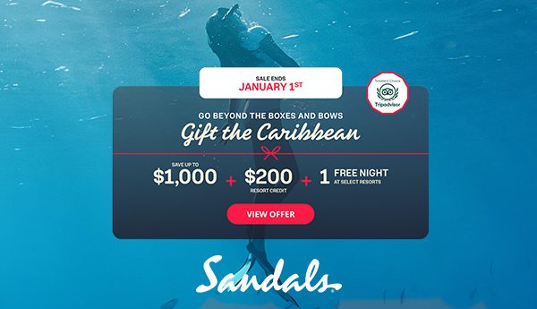 sandals gift the caribbean sale best all-inclusive couples resort deals