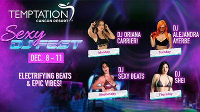 swingers parties temptation cancun resort sexy dj fest dec mexico