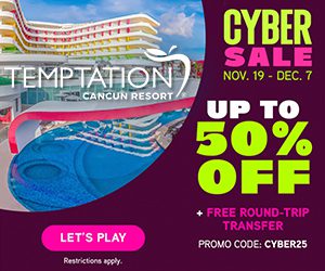 temptation cancun resort cyber sale mexico party vacation deals