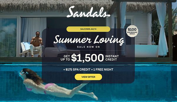 sandals summer loving sale best all-inclusive caribbean vacation deals