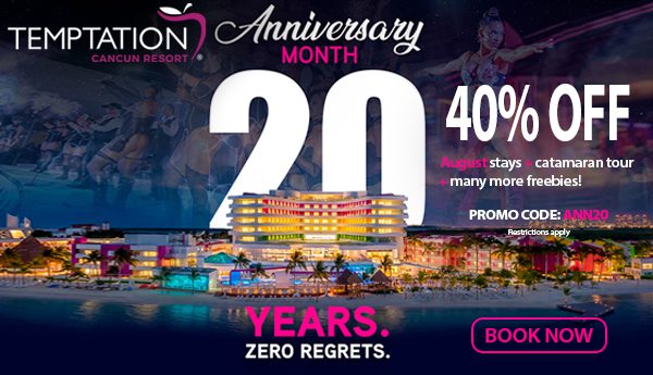 temptation cancun resort anniversary month best mexico adult holiday deals