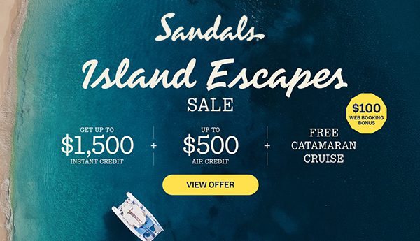 sandals island escape best all-inclusive couples getaway deals