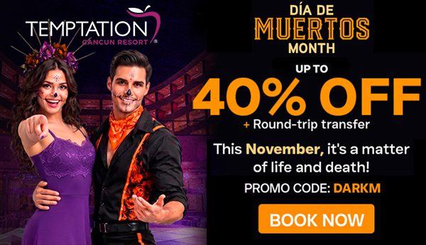 temptation cancun resort dia de muertos month sale mexico party holiday deals