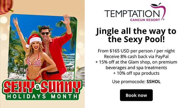 temptation cancun resort sexy sunny holiday month sale mexico adult vacation deals
